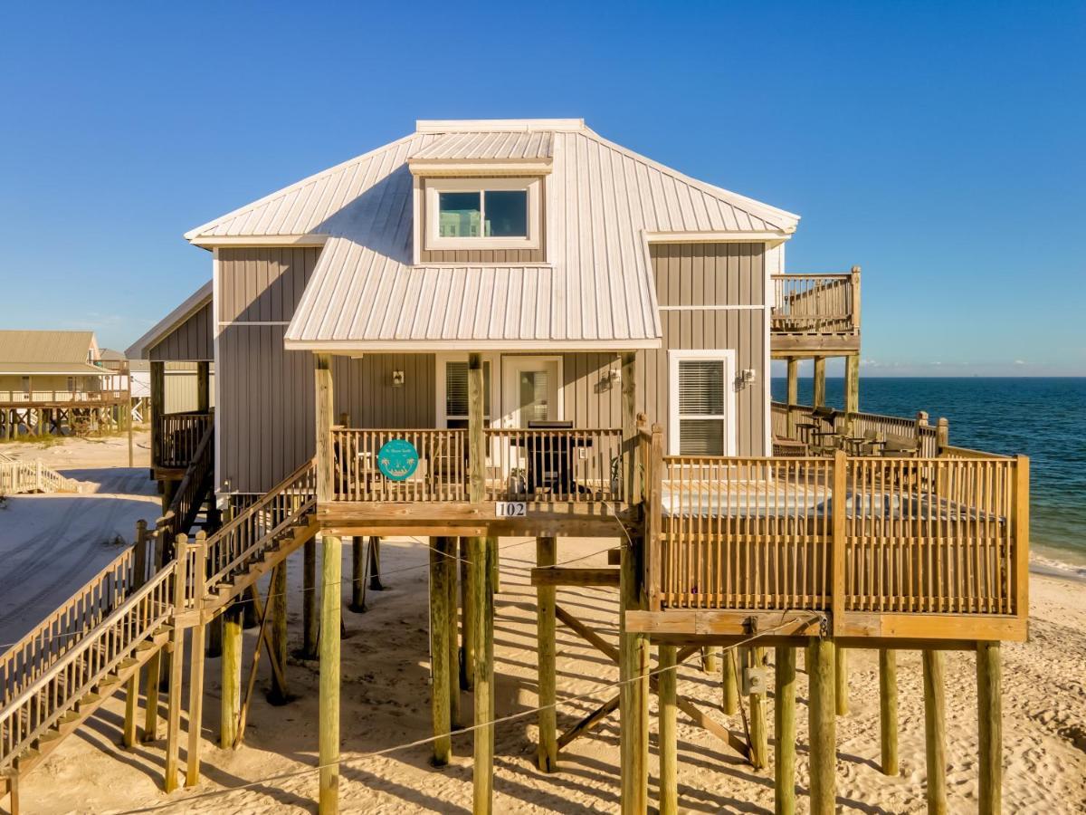 Strand Castle - Gulf Front! An Ideal Layout With Game Room, Small Private Pool, And Roof Top Crow'S Nest! Home ดอฟินไอแลนด์ ภายนอก รูปภาพ