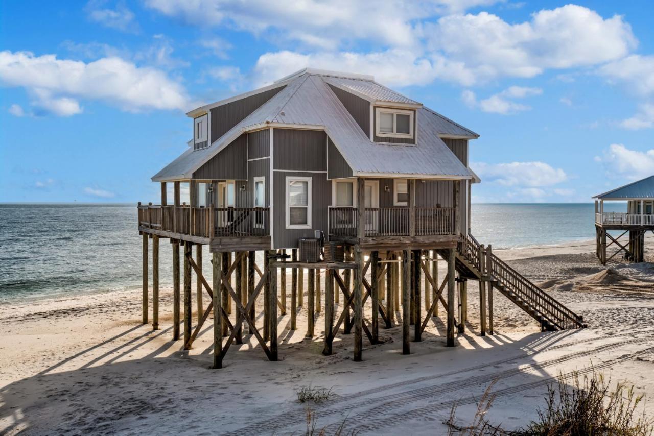 Strand Castle - Gulf Front! An Ideal Layout With Game Room, Small Private Pool, And Roof Top Crow'S Nest! Home ดอฟินไอแลนด์ ภายนอก รูปภาพ